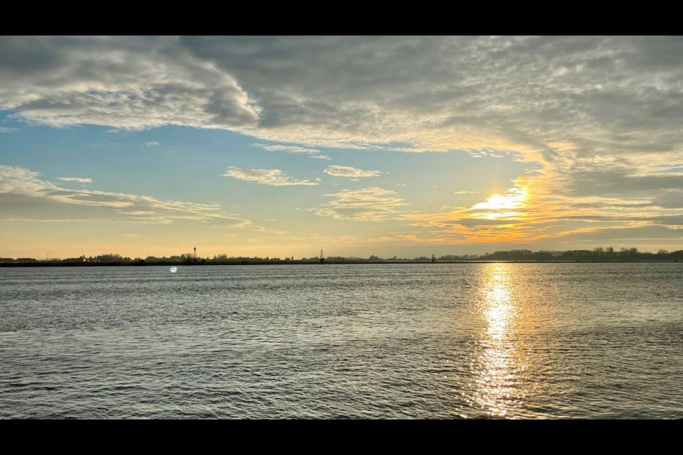 Sunset along south dyke.