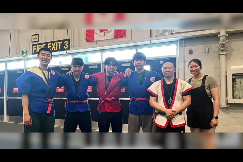 Aden Wu (left) will represent Canada in the World Shuai-Jiao Games in October.