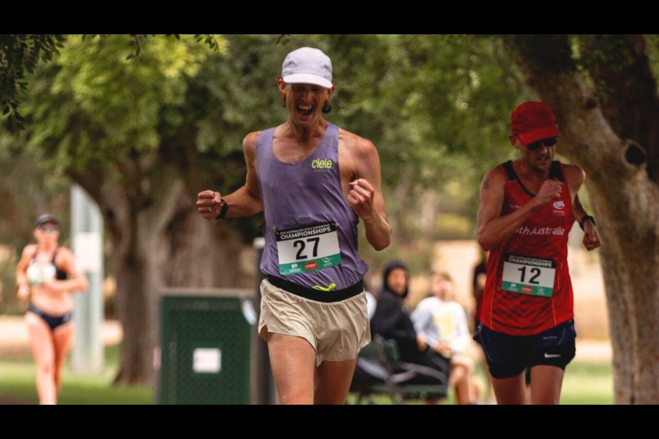 Richmond's Evan Dunfee competed in the Australian 20km race walk championships  on Sunday.