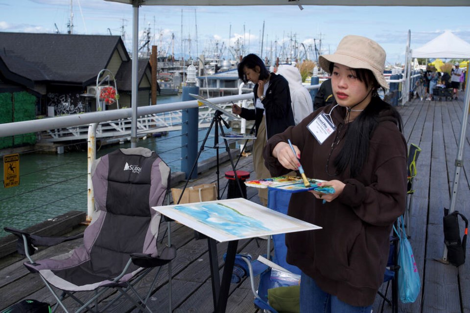 The annual Grand Prix of Art saw 130 artists in a painting competition along a route in Steveston Village. Grant McMillan photo 