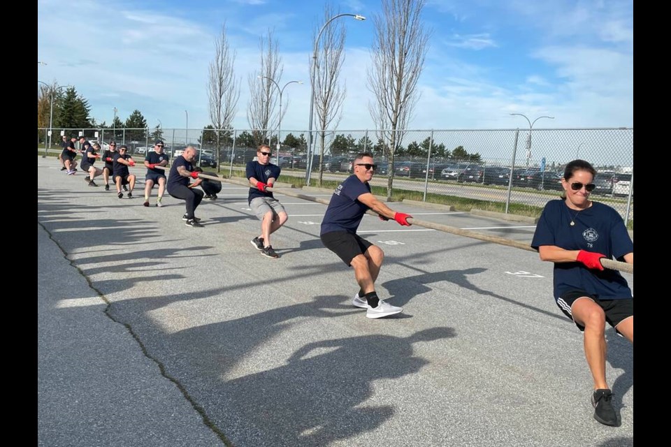 First Haul to Hope firetruck-pulling competition in Richmond by Hope Air and YVR. Valerie Leung photo 