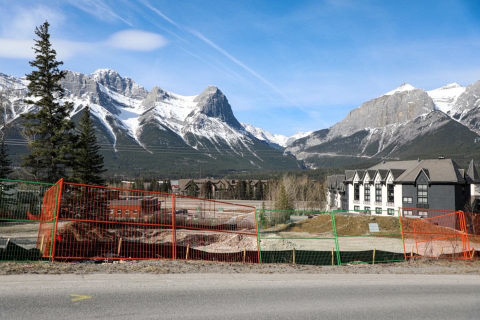 The site of a Nordic spa at 1 Silvertip Trail in Canmore on April 24. JUNGMIN HAM RMO PHOTO