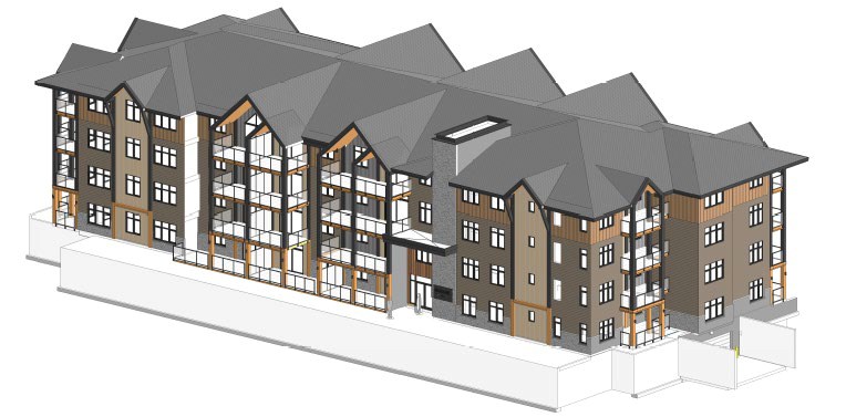 A conceptual scheme for one of the buildings proposed in a project that would add 239 residential units in Canmore. HANDOUT