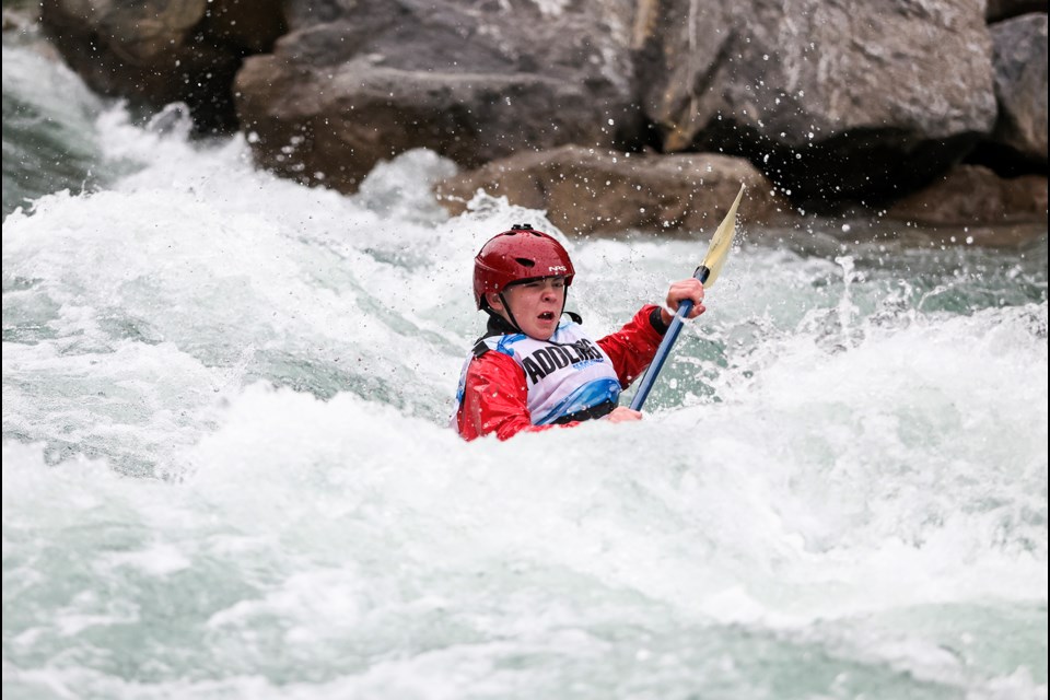 Jayden Beuerlein competes in the freestyle during the Kananaskis Open 2024 at Canoe Meadows in Kananaskis Country on Saturday (June 8). JUNGMIN HAM RMO PHOTO