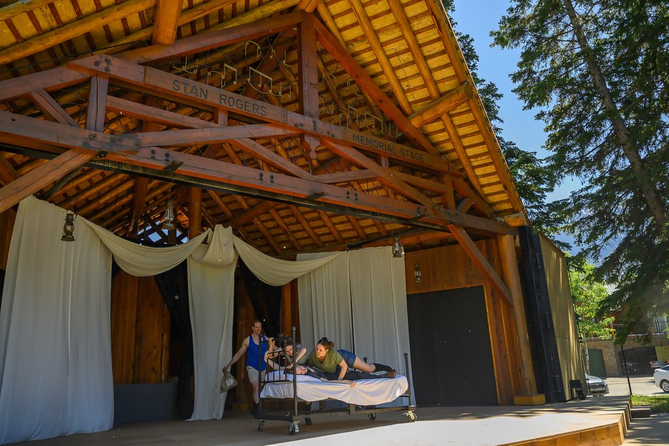 Pine Tree Players rehearses for its Dracula: A Feminist Revenge Fantasy in Canmore at Centennial Park on Sunday (July 7). The play is a part of the summer theater festival which also features The Snow Queen. MATTHEW THOMPSON RMO PHOTO