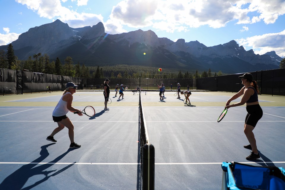 Canmore Tennis Association hosted a novice tennis night at Lions Park in Canmore on Friday (July 12). Novice Tennis Night is about connecting players who are relatively new to tennis and giving them a chance to experience doubles play. JUNGMIN HAM RMO PHOTO