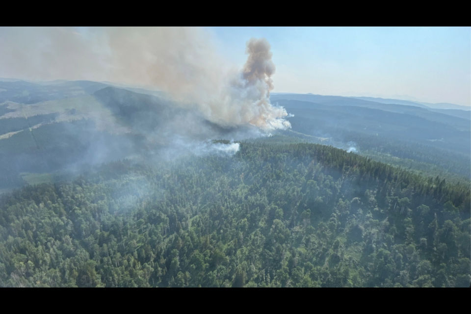 Smoke plumes from a wildfire in the MD of Bighorn's north Ranchlands area.

ALBERTA WILDFIRE PHOTO