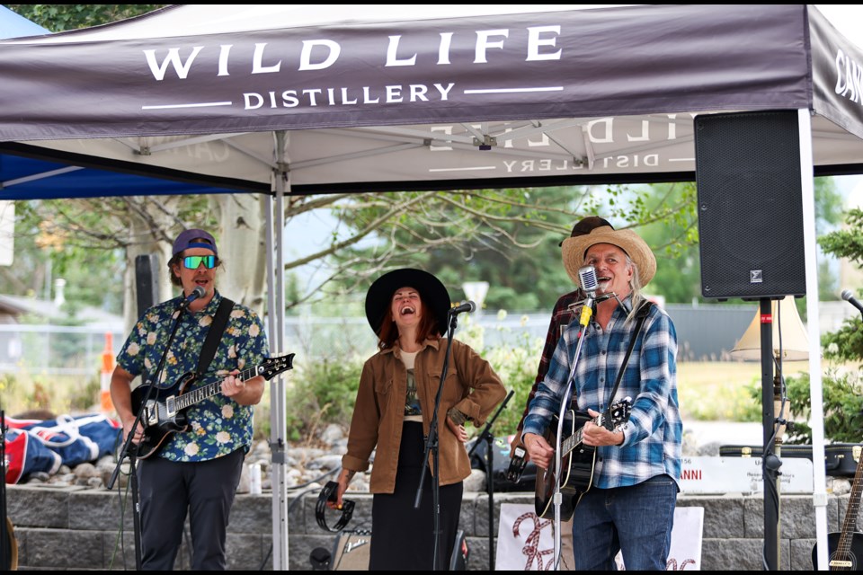 The Ramblin' Hey, Ho, Ha's performs at Wild Life Distillery's seventh birthday shindig in Canmore on Saturday (July 27). JUNGMIN HAM RMO PHOTO 