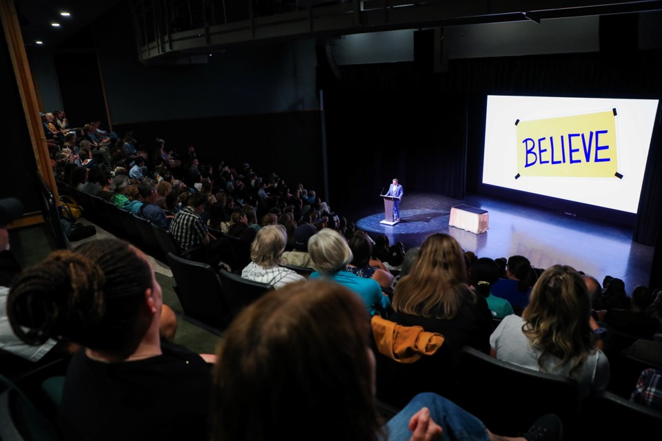 Canadian Rockies Public Schools' opening day for staff featured guest speakers such as Howl co-director Daryl Kootenay and three-time Olympic hockey gold medalist Jennifer Botterill at Canmore Collegiate High School on Thursday (Aug. 22). JUNGMIN HAM RMO PHOTO 