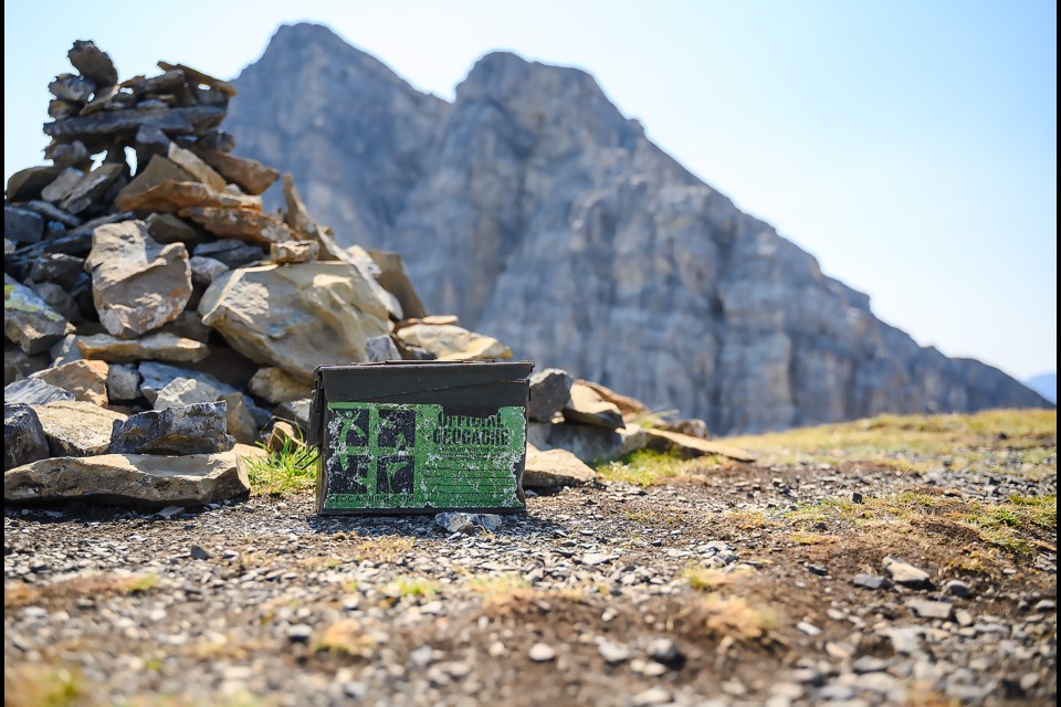 A geocache hidden in Kananaskis Country. MATTHEW THOMPSON RMO PHOTO