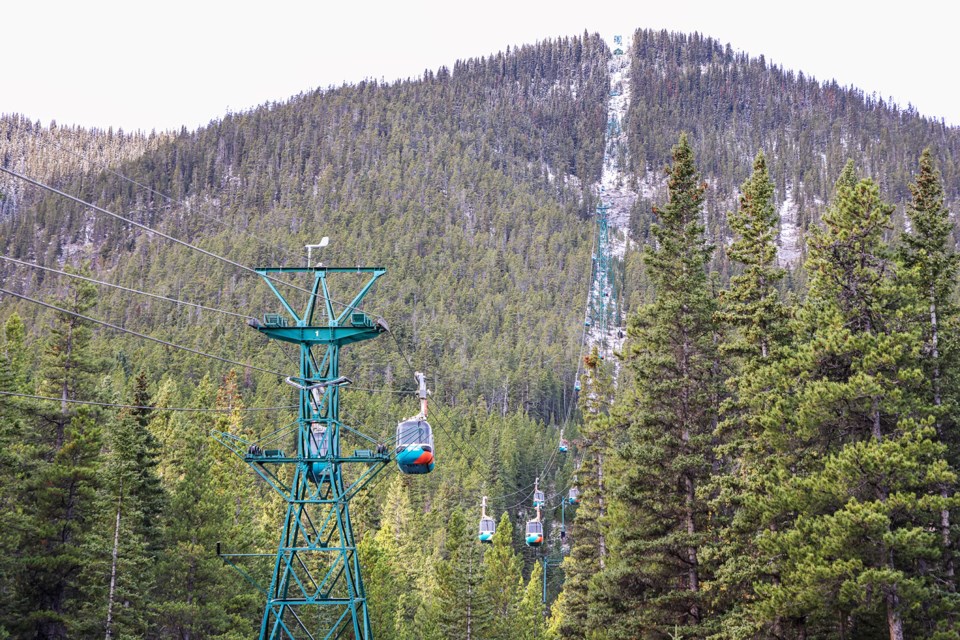 The Banff gondola at Sulphur Mountain on Friday (Oct. 18). JUNGMIN HAM RMO PHOTO