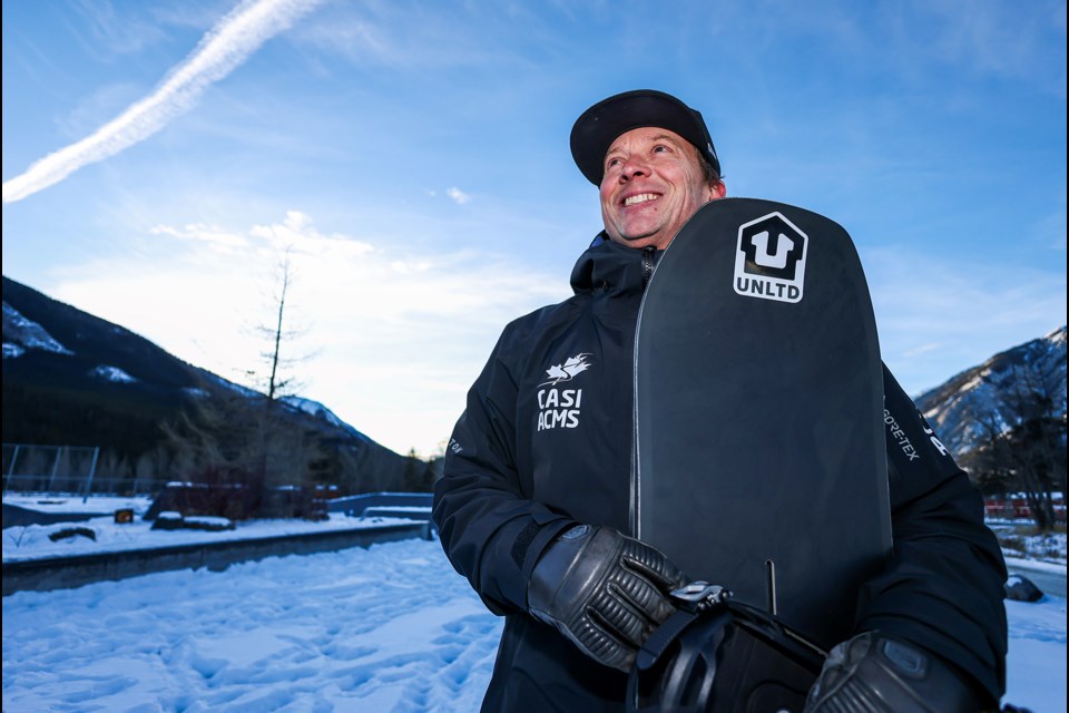 Kevin Eaton poses for a portrait in Banff on Tuesday (Dec. 3). Eaton is being inducted into the Canadian Association of Snowboard Instructors (CASI) hall of fame. JUNGMIN HAM RMO PHOTO