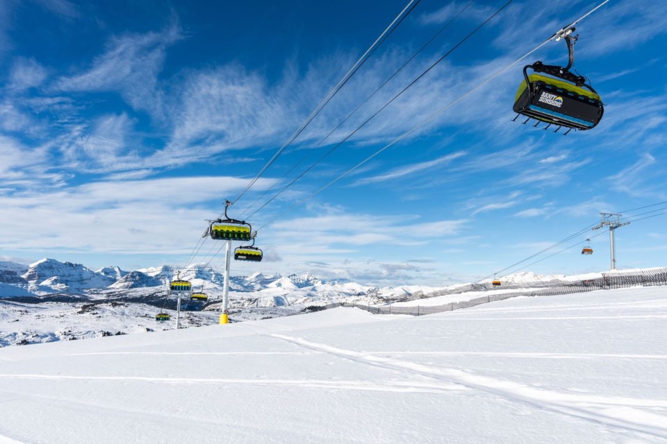 The Super Angel LX, the new six-person heated chairlift, at Banff's Sunshine Village. Sunshine Village Photo