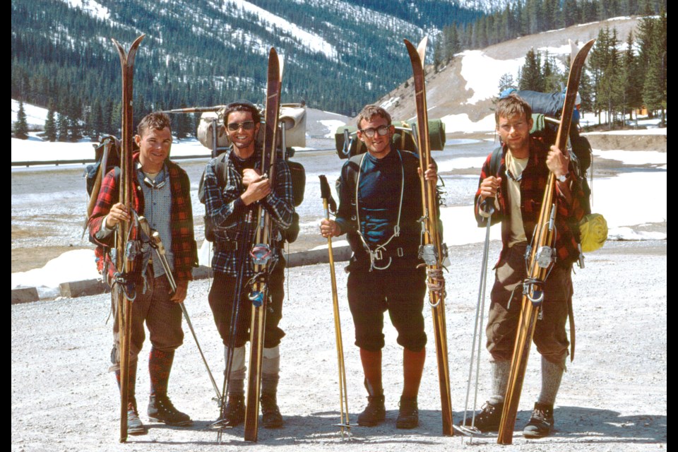 The 1967 traverse team. Don Gardner, Chic Scott, Charlie Locke, Neil Liske. Contributed photo