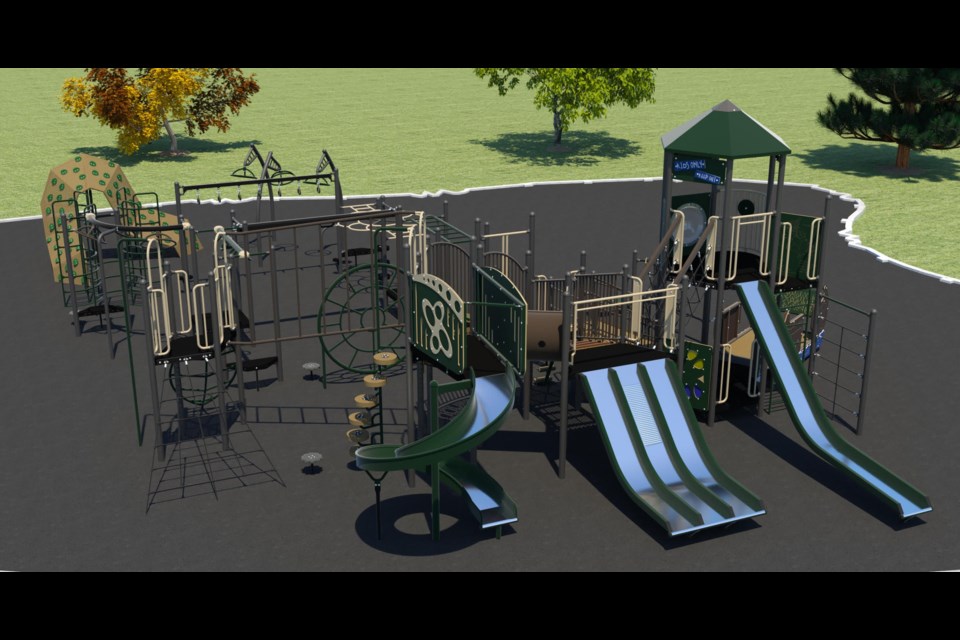 An artist rendering of the new playground at Banff Rotary Park. SUBMITTED PHOTO