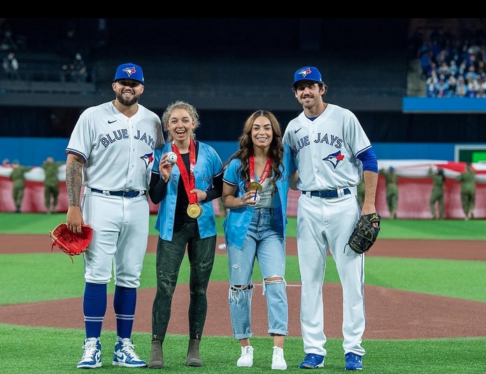 Canmore athletes throw first pitches at Toronto Blue Jays' series opener 