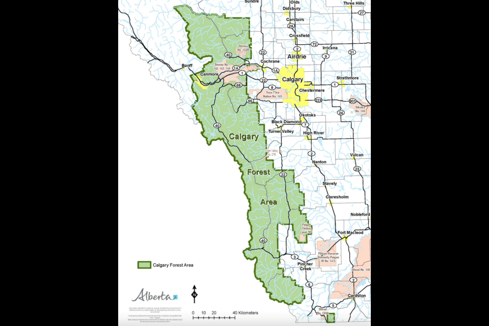 Calgary Forest Area. ALBERTA WILDFIRE SCREENSHOT