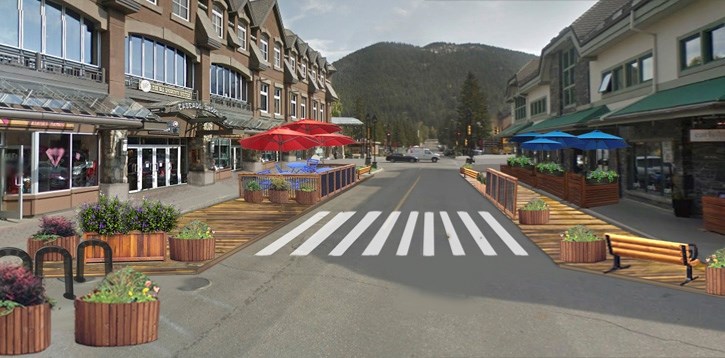 A rendering of a street design for Caribou Street.