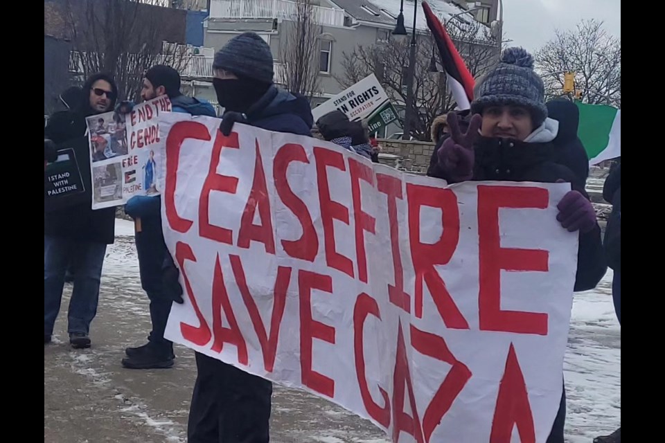 A ceasefire rally is planned for Friday outside Marilyn Gladu's Sarnia office.