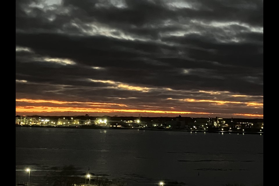 Recent after-sundown skies on Sarnia Bay