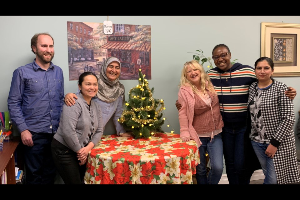 the tutoring team (left to right): Jordan Tremblay, Lilybeth Flores-Olowa, Sahar Nasr, Sherry Russell, Megane Kountchou