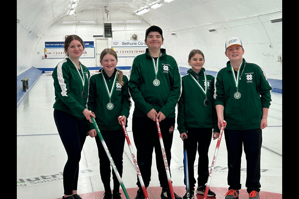 Junior team, from left, Bryn Chapman, Fallyn Shier, Dane Tober, Marlee Gervais and Bryler Franken. 