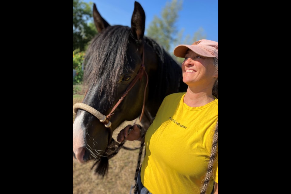 Women who travelled near and far met at Pinch'r Ranch, located north of Unity, for a weekend retreat with their equine companions.