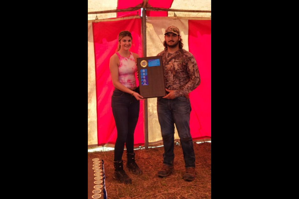 Andrew Owchar, the current provincial record holder for U18 3D Archery, was the winner of the Assiniboine River Archery Club Travis Sleeva Memorial Award, presented by Emily Owchar.

