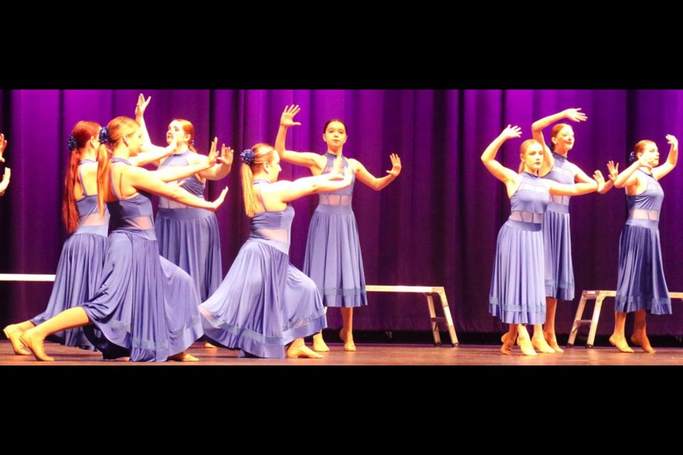 A large group from De Tricky Feet studio in Weyburn performed to the song "Landslide" in the senior advanced large group lyrical category on Saturday.