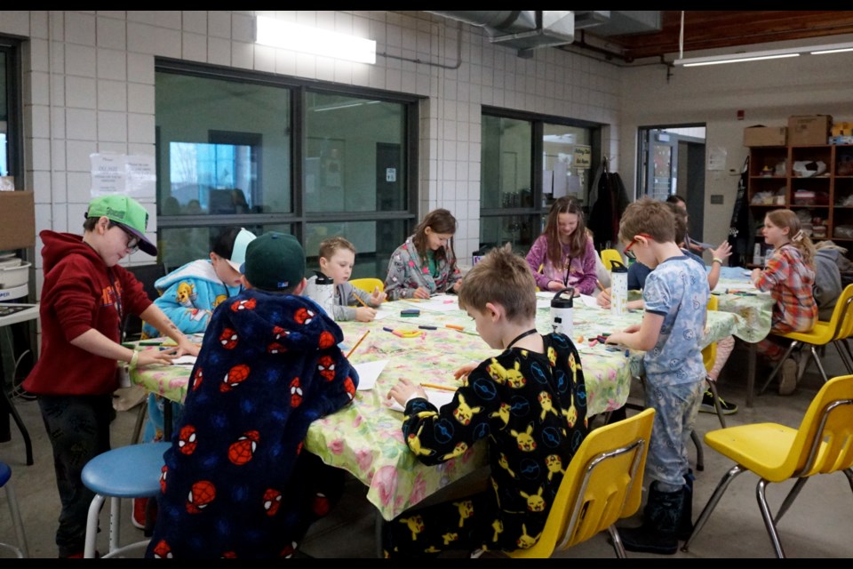  A group of eight to 12-year-olds had a chance to try many different types of visual art during the art council's winter camp.                               