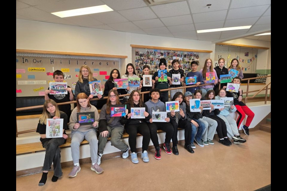 Hillcrest School’s Grade 7 and 8 students recently finished an art project that offers a fresh take on Estevan’s most iconic public artworks.