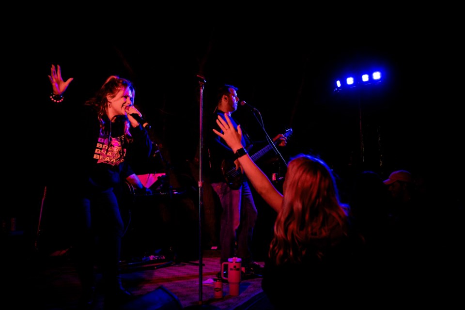 The Mascara band, fronted by the award-winning songstress Melissa Mannett, entertained during the Party in the Park on Aug. 4. 