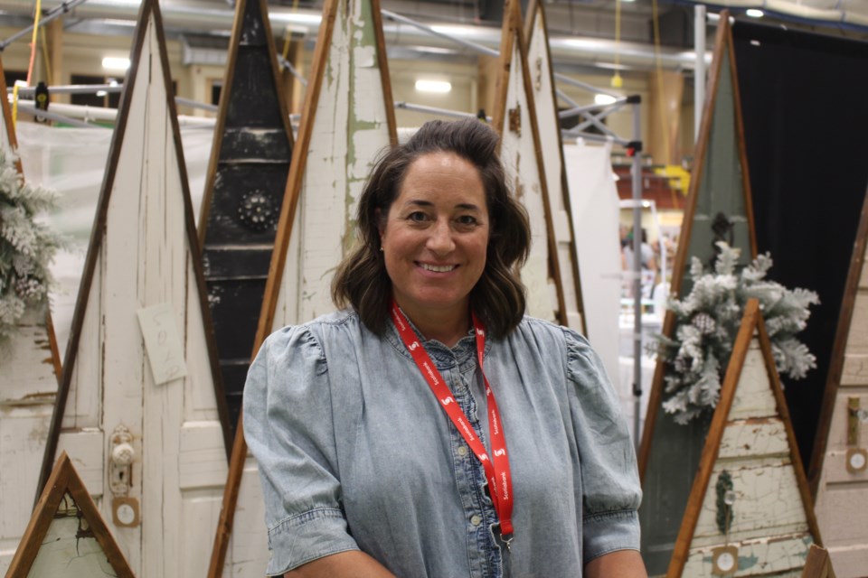 Jodie Rusnak and her father have been crafting the vintage tree doors for several years.