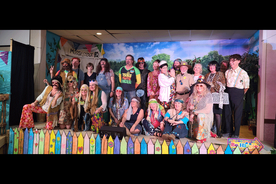 The cast for Everything's Groovy gathered for a group photo following the show. 