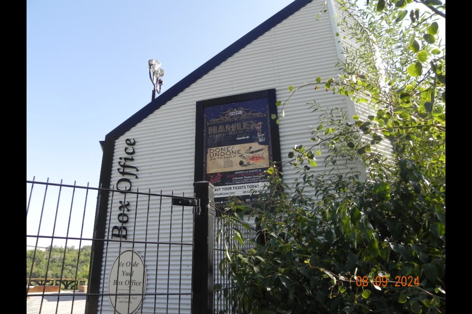 Just inside the Shakespeare on the Saskatchewan venue site sits the box office for summer sales.                               