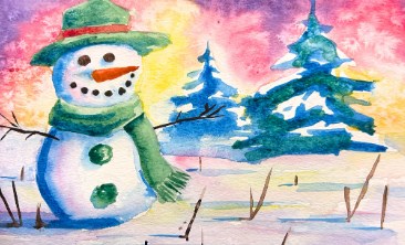 snowman-watercolour