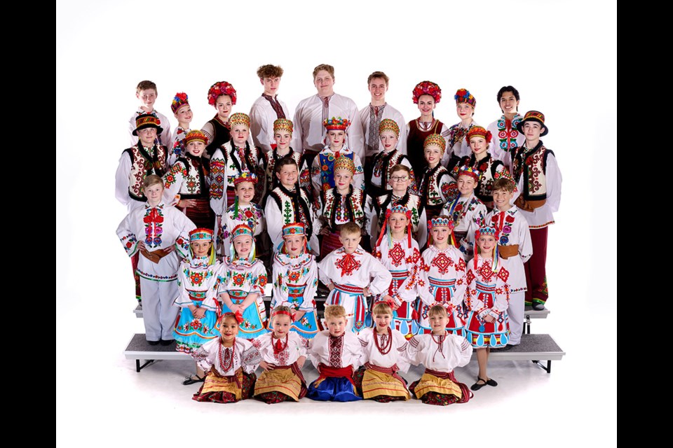 Canora Veselka Ukrainian Dancers right from novice to senior groups excelled at the Yorkton Kalyna Ukrainian Dance Competition, winning 21 gold medals out of 27 events from April 26 to 28.  Photo by Craig Popoff/Canora Photography & Framing