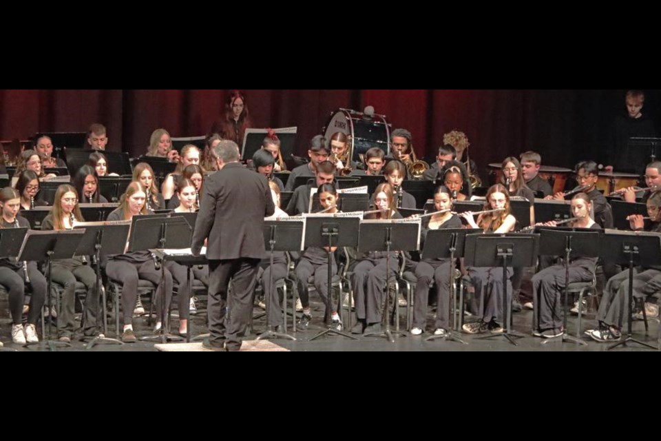 The WCS Senior band played a variety of tunes, from "The Greatest Showman" to a medley of Christmas songs.