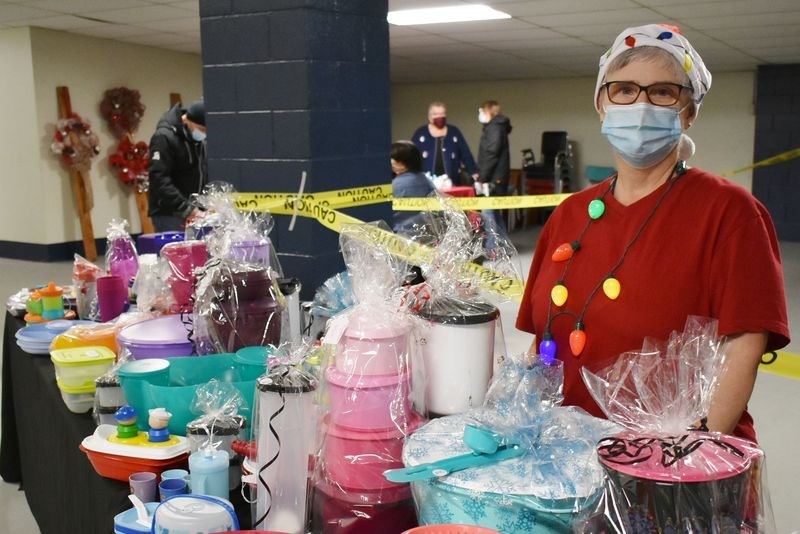 Christmas Market organizer and Kamsack Town Councillor, Shelley Filipchuk, hosted her own table featuring popular products from the Tupperware line.