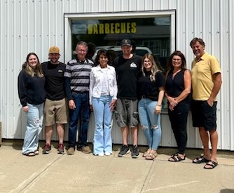 Breanna Kopp, Jonah Kopp, Glen Heitt, Wanda Heitt, Kyle Carlton, Jenna Carlton, Sheila Heitt and Larry Heitt were on hand for the customer appreciation and retirement barbecue.