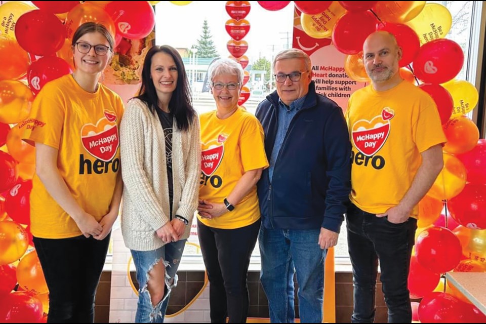 The Jenish family, from left, Iciss L'Heureux, Catherine L'Heureux, Christine Jenish, Tim Jenish and John Jenish at the Estevan McDonald's. 