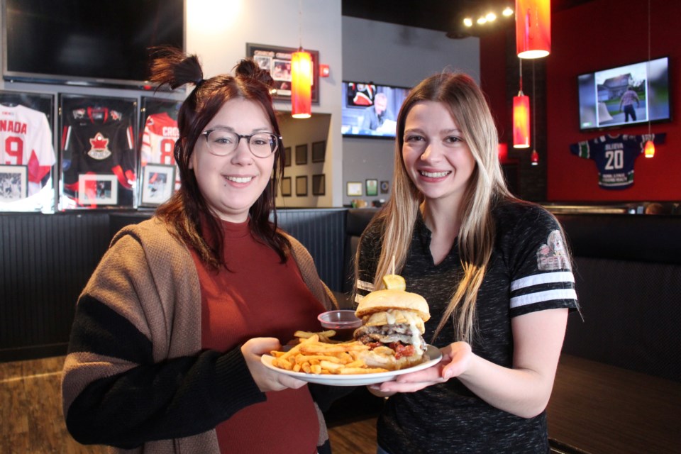 Staff at Yorkton's Joe Beeverz, eager to serve up their 204 Burger in support of food security.