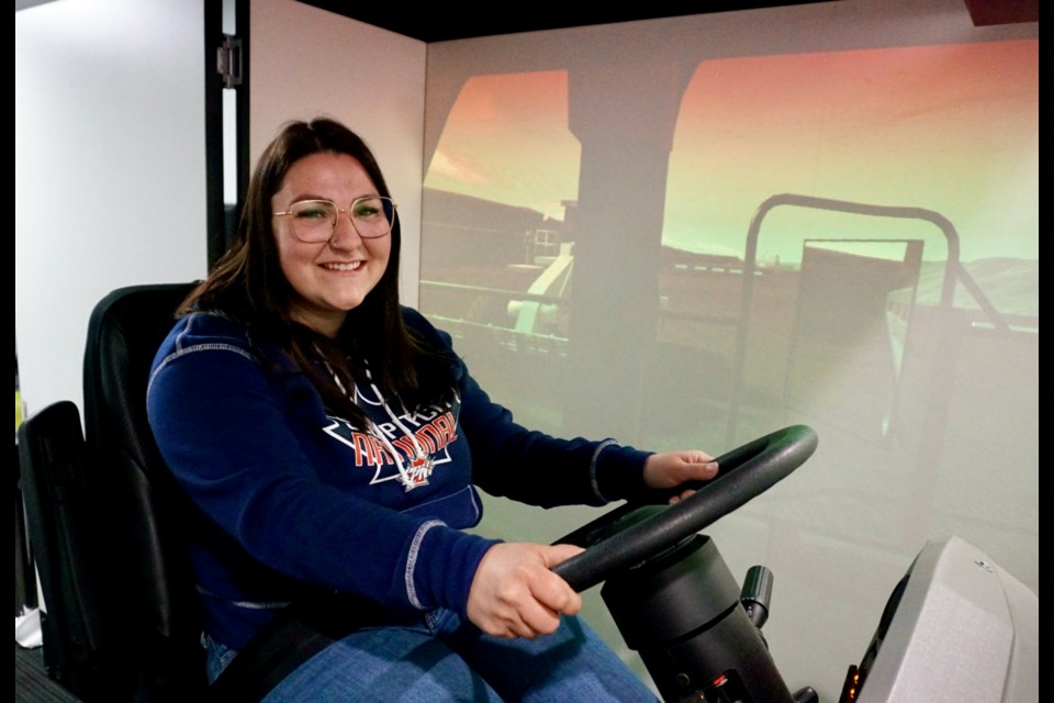 Tija Donovan, a safety specialist at Westmoreland Mining Holdings LLC's Estevan Mine, demonstrated the new training simulator capacities, making operations safer and more effective.                               