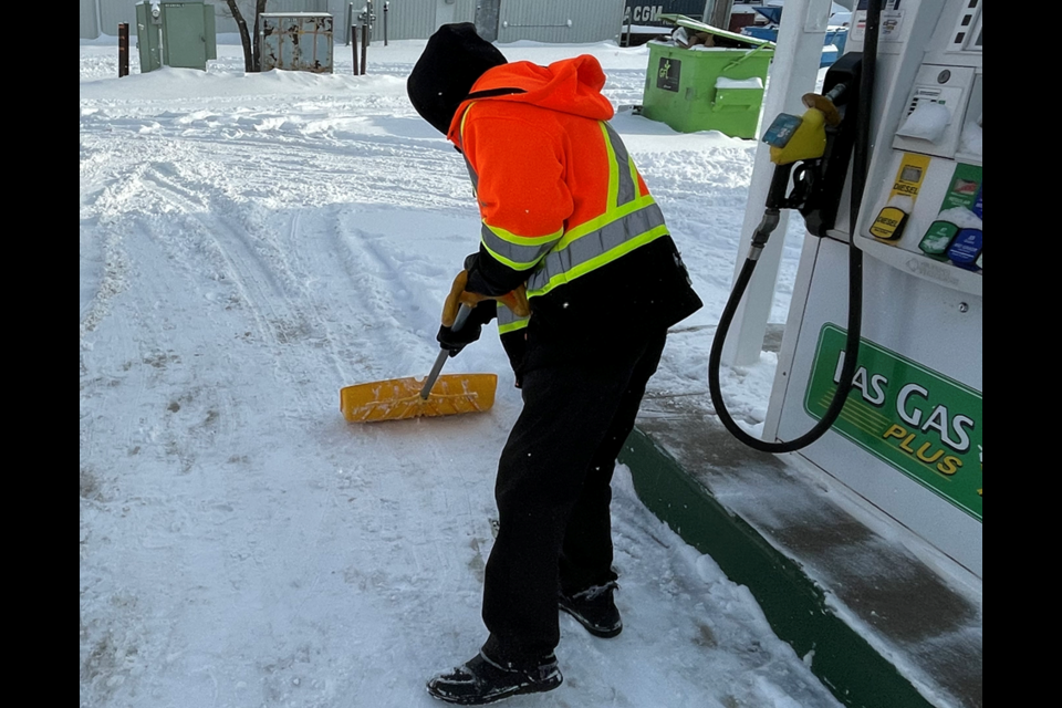 Snowplows are tackling the main roads of the city while residents clean up parking lots and sidewalks after the latest snowstorm.