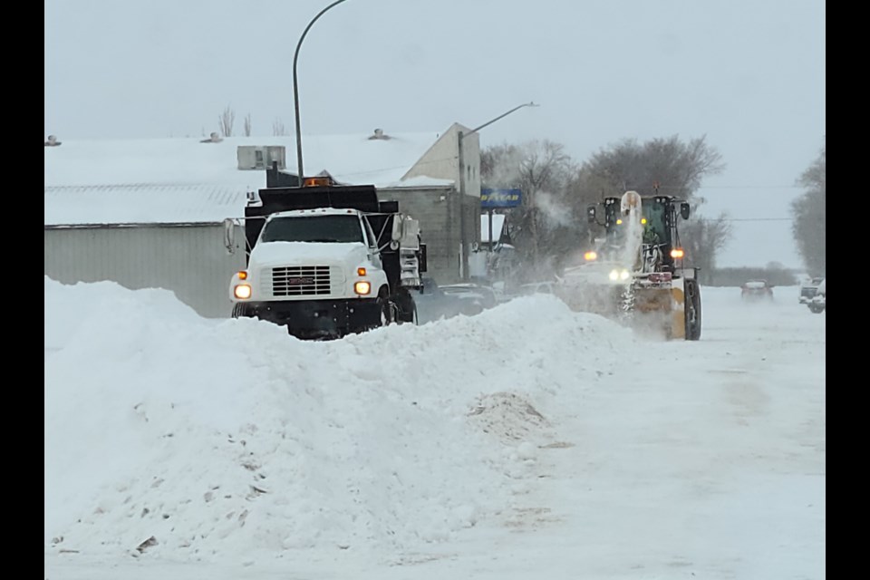 Unity town crews have been kept busy with snow removal as a result of January's snowfall.