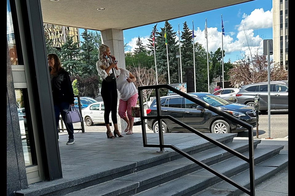 Chelsea Whitby outside Regina Court of King's Bench on June 22.