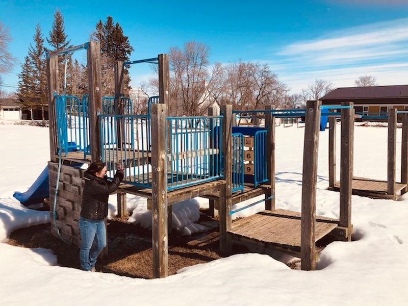 Pelly resident, Elie Lussier, is hopeful that replacing the old play structure with a new park will lift community spirit and encourage wellness for the people of her community.