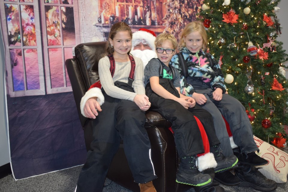 Felicity, Mason and Layla Gervais gave their Christmas wish lists to Santa Claus. 


