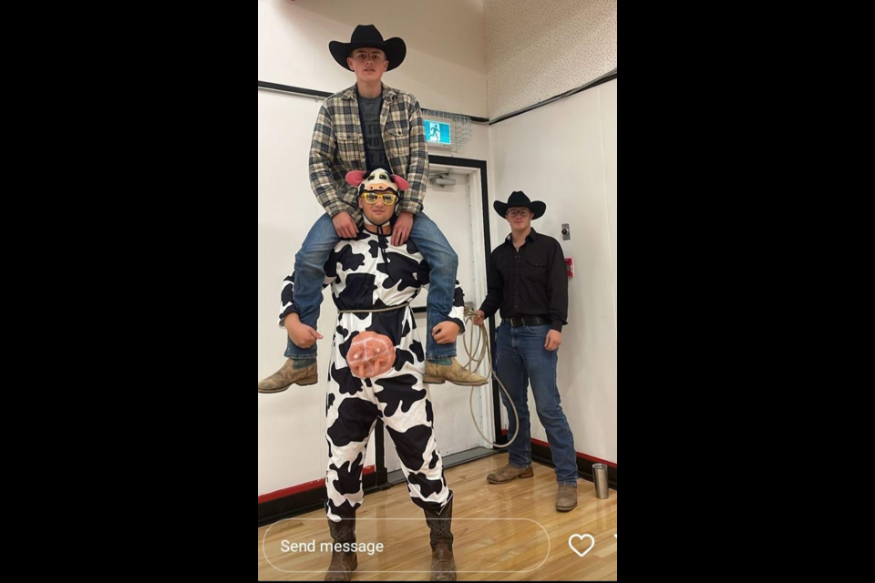 CCS students showed their imagination and creativity at the school Halloween parade, including one group dressed as farmers and a cow.  