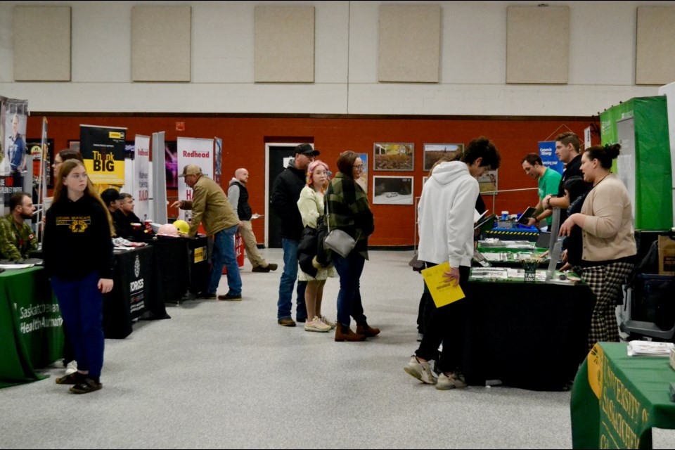 The Estevan Comprehensive School's Career Fair had a good mix of local businesses, industry partners and post-secondary institutions participating.